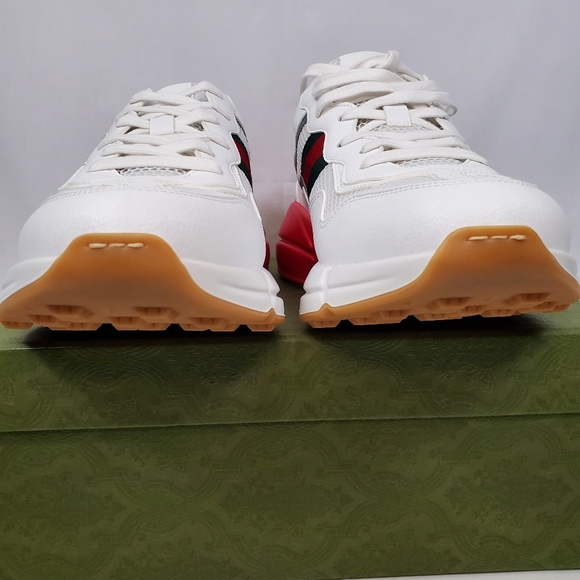 NEW GUCCI RHYTON EPILOGUE 'WHITE RED GREEN REFLECTIVE' MEN'S | GUCCI SIZE 12.5 - Picture 9 of 13